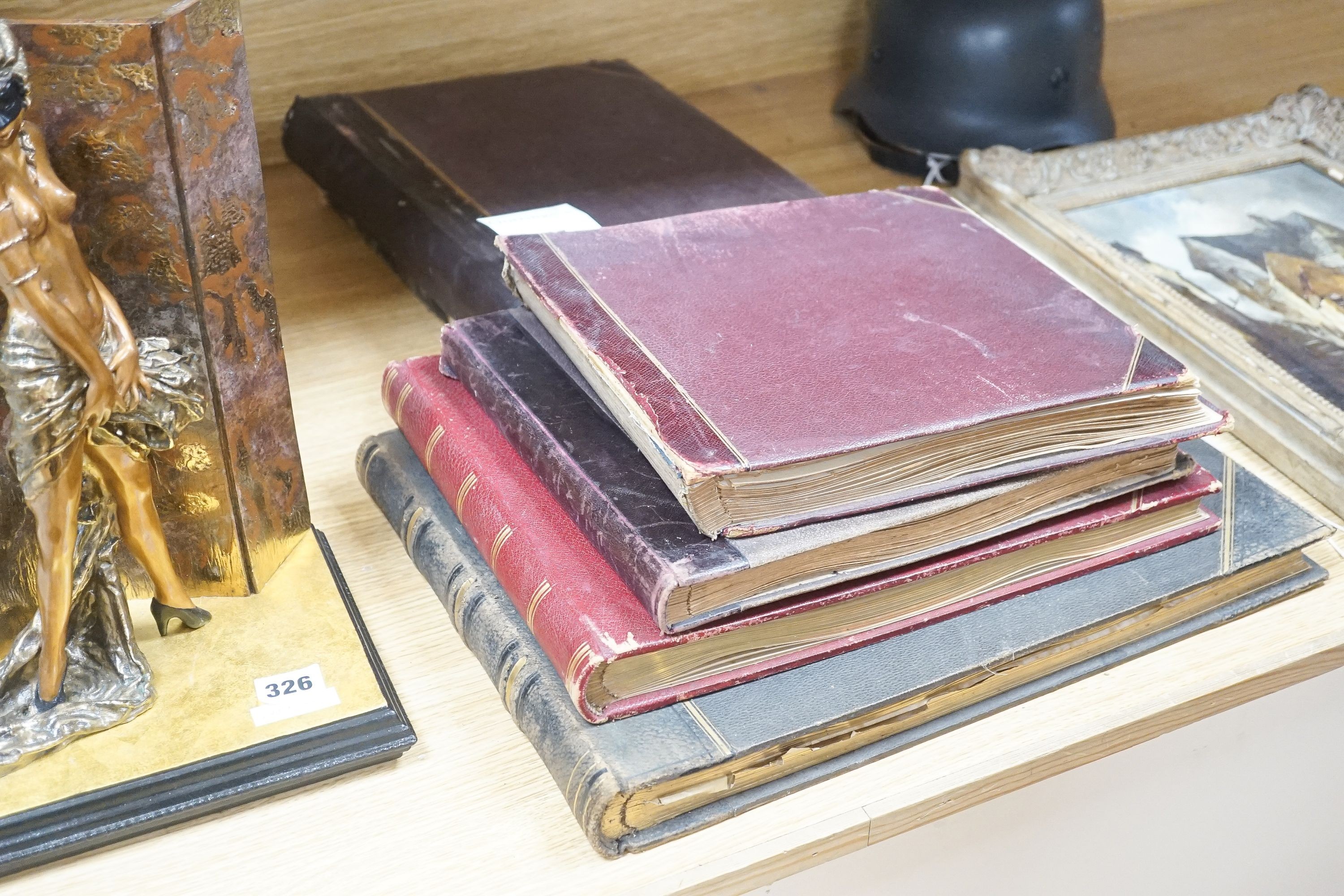 Six albums of late 19th/early 20th century photographs, mainly topographical views, one album India-related